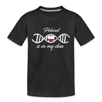 love my dna dns land country Poland - Kinder Premium Bio T-Shirt - Schwarz - Vorne