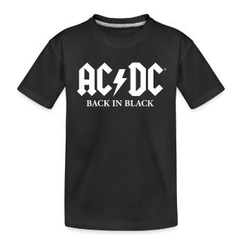 AC/DC Back In Black Album Logo Blanc - T-shirt bio Premium Enfant - noir - Devant
