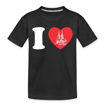 J’aime Köln Ich liebe Köln Cologne Allemagne - T-shirt bio Premium Enfant - noir - Devant