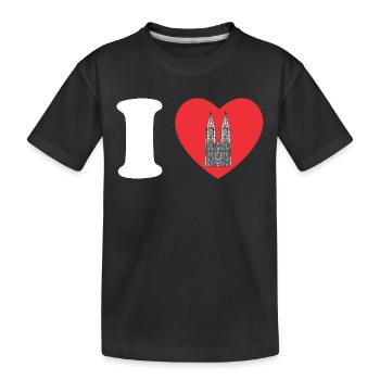 J’aime Köln Ich liebe Köln Cologne City, Allemagne - T-shirt bio Premium Enfant - noir - Devant