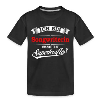 Songwriter Songwriterin Songwriting Liedschreiber - Kinder Premium Bio T-Shirt - Schwarz - Vorne