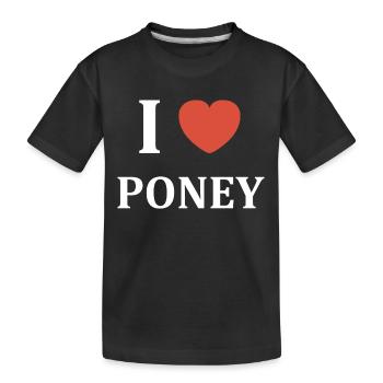 i love poney - T-shirt bio Premium Enfant - noir - Devant