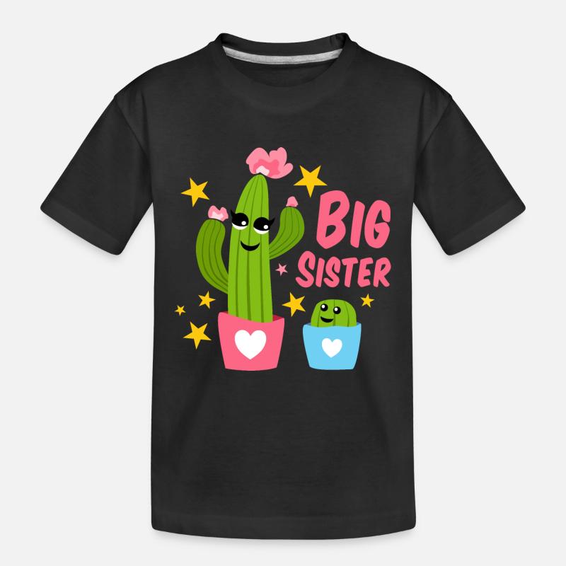 Große Schwester - Kinder Premium Bio T-Shirt - Schwarz