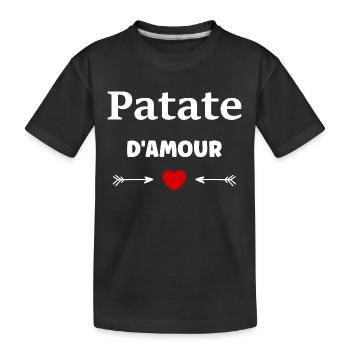 Patate d'amour - T-shirt bio Premium Enfant - noir - Devant