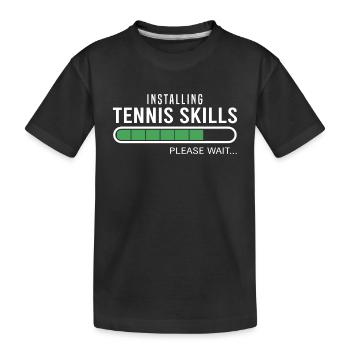 Tennis Skills Tennisverein Tennisspieler - Kinder Premium Bio T-Shirt - Schwarz - Vorne