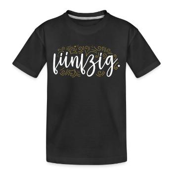 50. Geburtstag Frauen Verzierung Frau 50 Jahre - Kinder Premium Bio T-Shirt - Schwarz - Vorne