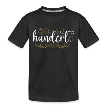 100. Geburtstag Frauen Verzierung Frau 100 Jahre - Kinder Premium Bio T-Shirt - Schwarz - Vorne