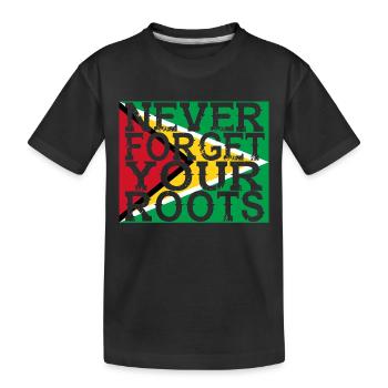 never forget roots home Guyana - Kinder Premium Bio T-Shirt - Schwarz - Vorne