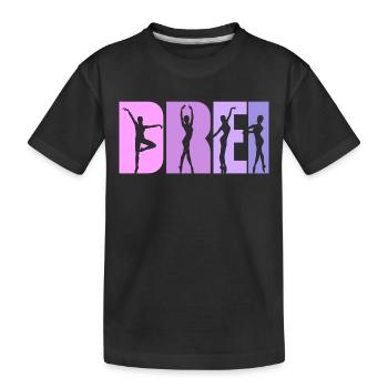 3. Geburtstag Mädchen 3 Jahre alt Ballet Ballerina - Kinder Premium Bio T-Shirt - Schwarz - Vorne