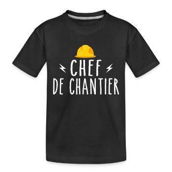 Chef De Chantier - T-shirt bio Premium Enfant - noir - Devant