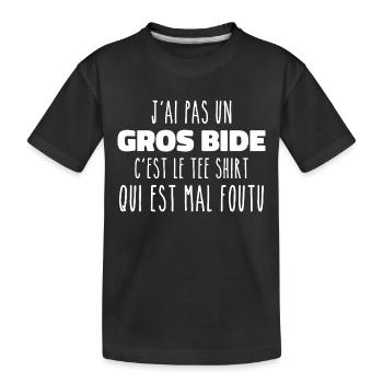 Ich habe keinen dicken Bauch, es ist das Geschenk-T-Shirt - Kinder Premium Bio T-Shirt - Schwarz - Vorne