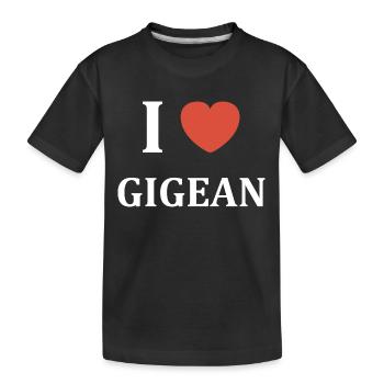i love Gigean - T-shirt bio Premium Enfant - noir - Devant