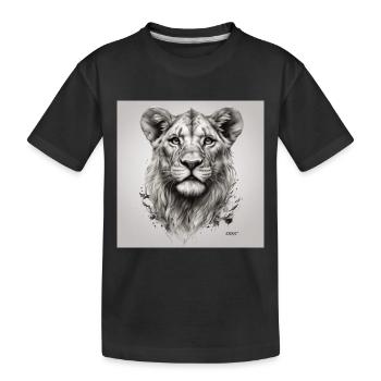 Roi de la jungle - T-shirt bio Premium Enfant - noir - Devant