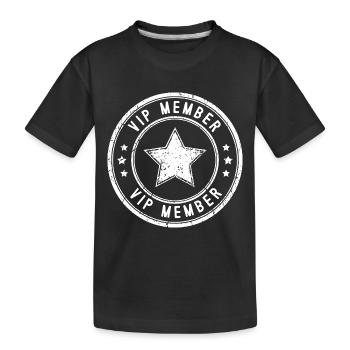 Vip Mitglied - Kinder Premium Bio T-Shirt - Schwarz - Vorne