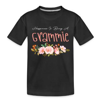 Happiness Is Being Grammie Floral Flower Grandma - T-shirt bio Premium Enfant - noir - Devant