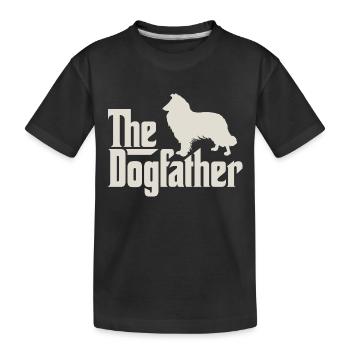 Le Dogfather - Collie, Collie - T-shirt bio Premium Enfant - noir - Devant