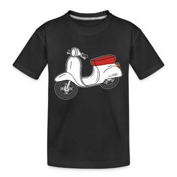 Roller Nostalgie Rerto Kult - Kinder Premium Bio T-Shirt - Schwarz - Vorne