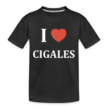 i love cigales - T-shirt bio Premium Enfant - noir - Devant