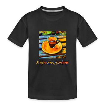 Un expresso expressionniste devient espressionnisme - T-shirt bio Premium Enfant - noir - Devant
