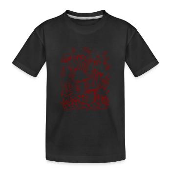 Pilze - Kinder Premium Bio T-Shirt - Schwarz - Vorne