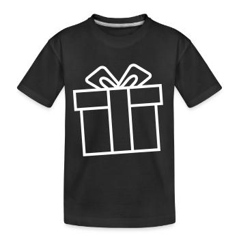 cadeau - paquet - noël - T-shirt bio Premium Enfant - noir - Devant