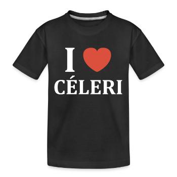 i love céleri - T-shirt bio Premium Enfant - noir - Devant