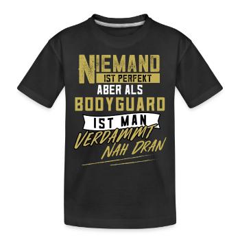 Bodyguard Personenschützer Leibwächter Geschenk - Kinder Premium Bio T-Shirt - Schwarz - Vorne
