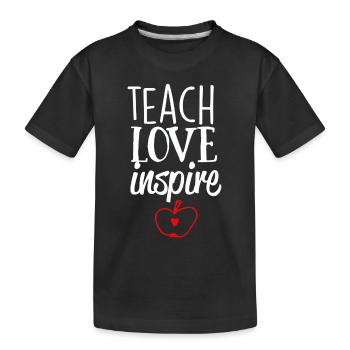 Teacher Gift Education School Sayings Teacher Training - Kids' Premium Organic T-Shirt - black - Front