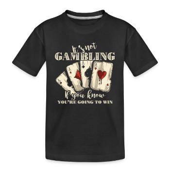 Chemise de poker - T-shirt bio Premium Enfant - noir - Devant