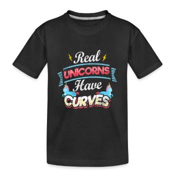 Unicorn - Kids' Premium Organic T-Shirt - black - Front
