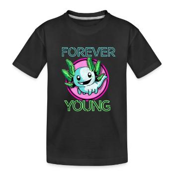 Axolotl - Kinder Premium Bio T-Shirt - Schwarz - Vorne