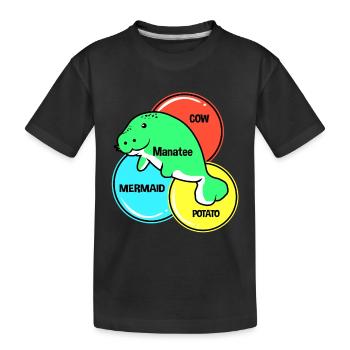 Lamantin Dugong Cochon de mer Sirenia Lamantin - T-shirt bio Premium Enfant - noir - Devant