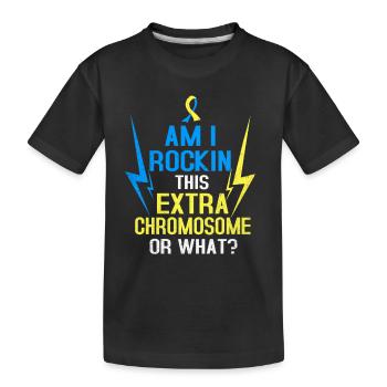 Down Syndrom - Kinder Premium Bio T-Shirt - Schwarz - Vorne