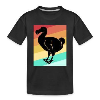 Dodo cadeau oiseau origine primitive fossil archéologie Geek - T-shirt bio Premium Enfant - noir - Devant