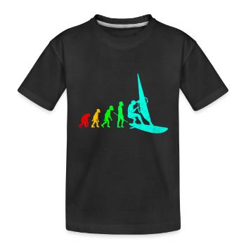 Windsurfing - Kids' Premium Organic T-Shirt - black - Front