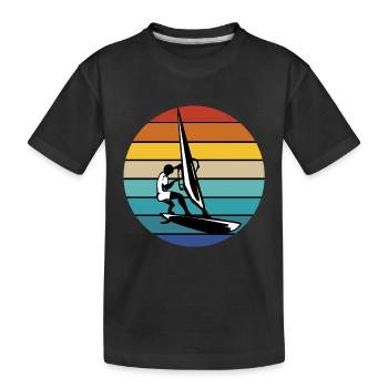 Planche à voile Planche à voile Planche à voile Surf nautique Surf - T-shirt bio Premium Enfant - noir - Devant