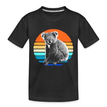 Koala - Kinder Premium Bio T-Shirt - Schwarz - Vorne