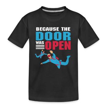 Parachuting - Kids' Premium Organic T-Shirt - black - Front