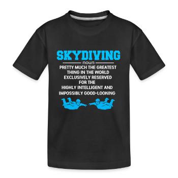 Parachuting - Kids' Premium Organic T-Shirt - black - Front