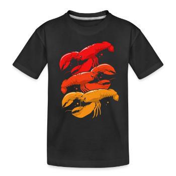 Homard Crevette Languste Cancer Fruits de mer - T-shirt bio Premium Enfant - noir - Devant