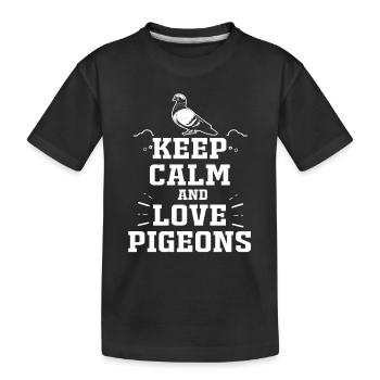 Pigeon Racing Pigeon Fancier Carrier Pigeon Turtle Dove - Kids' Premium Organic T-Shirt - black - Front