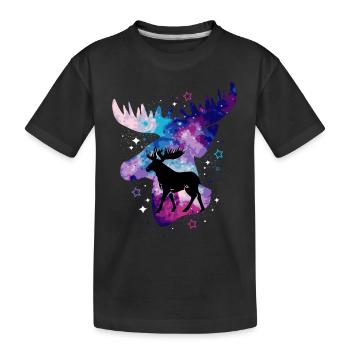Elche Elche Cerf cerf renne cadeau de cerf - T-shirt bio Premium Enfant - noir - Devant