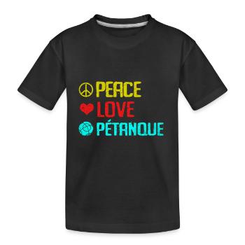 Pétanque - Kinder Premium Bio T-Shirt - Schwarz - Vorne
