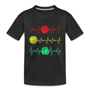 Pétanque Bocce Raffa Boule Sport Ball Petanque - Kids' Premium Organic T-Shirt - black - Front