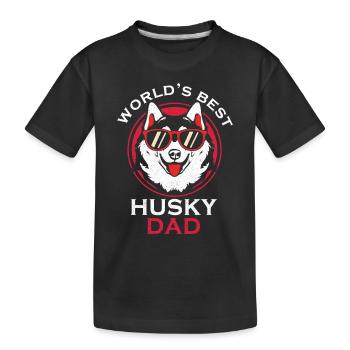 Husky - Kinder Premium Bio T-Shirt - Schwarz - Vorne