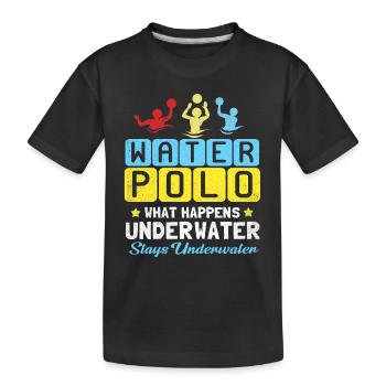 water polo - Kids' Premium Organic T-Shirt - black - Front