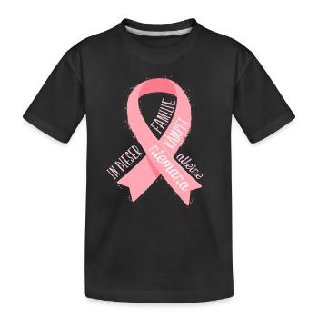 Krebs Krank Unterstützung Hilfe Familie Geschenk - Kinder Premium Bio T-Shirt - Schwarz - Vorne