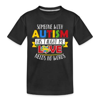 Cadeau de l'autiste pour la journée de sensibilisation aux énonciations de l'autisme - T-shirt bio Premium Enfant - noir - Devant
