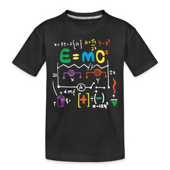 Formule de relativité physique - T-shirt bio Premium Enfant - noir - Devant