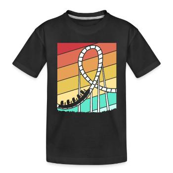 roller coaster - Kids' Premium Organic T-Shirt - black - Front